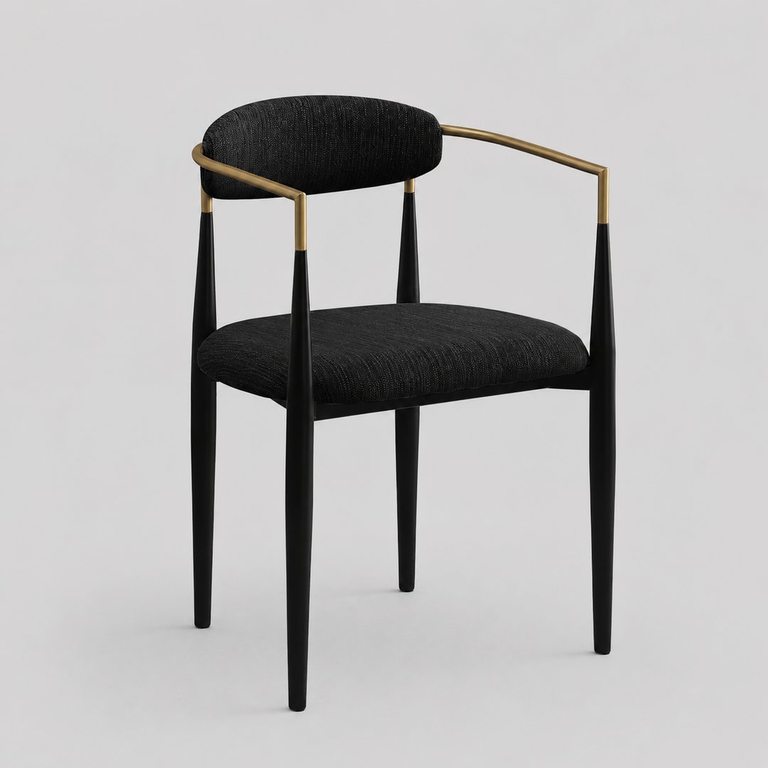 Seren Metallic Dining Chair (Set of 2) - Black | Modern, Comfortable & Built to Last