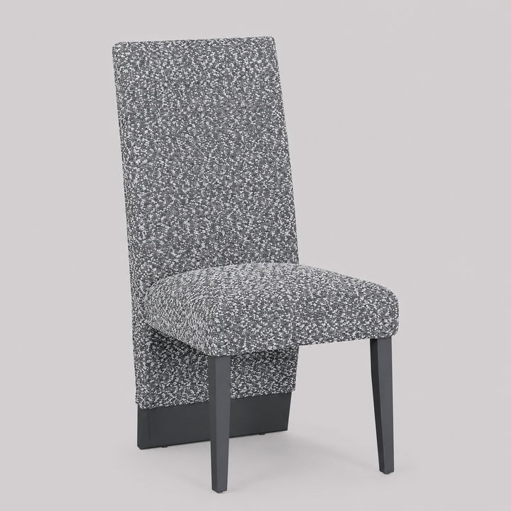 Maison Virel 2-Piece Modern Soft Grey Fabric Dining Chair Set with Plush Channel Tufting