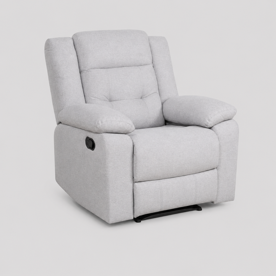 Reclino Recliner Chair with Manual Recline & Glider | Comfortable Fabric Recliner