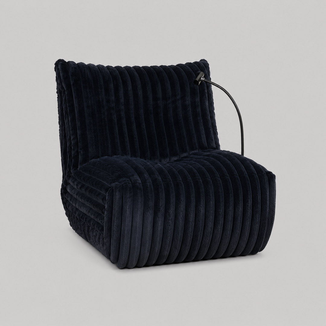 Pralvion Recliner Chair with Cell Phone Holder, Swivel Glider Mechanism, Zero Wallhugger Design & Soft Corduroy Fabric