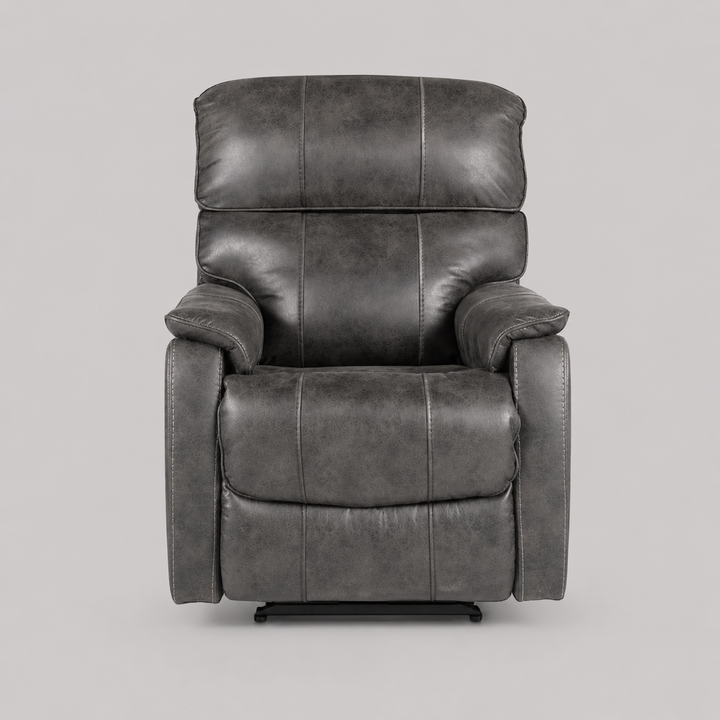 Gavriel Recliner Chair | Granite (Grey) Power Reclining Leathaire Chair