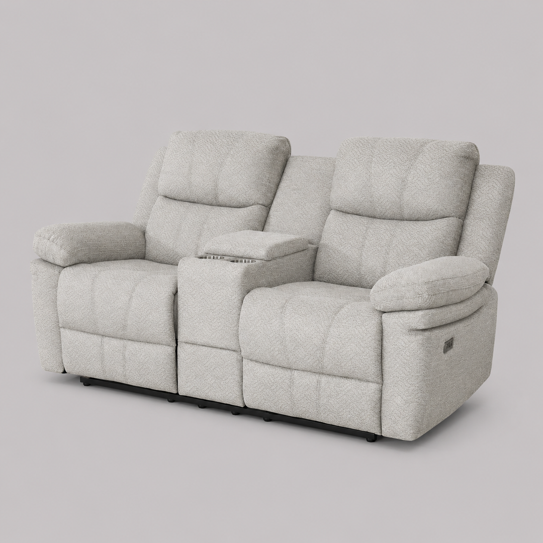 Majesty Cloud Recliner Loveseat – Modern Dual Power Recliner Sofa for Two with USB Charging Ports, Center Tray and Premium Comfort Seating