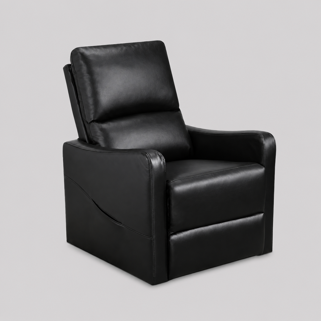 Fusion Recliner Lift Chair | Power Reclining Fabric Chair with Lift Function – Midnight Black