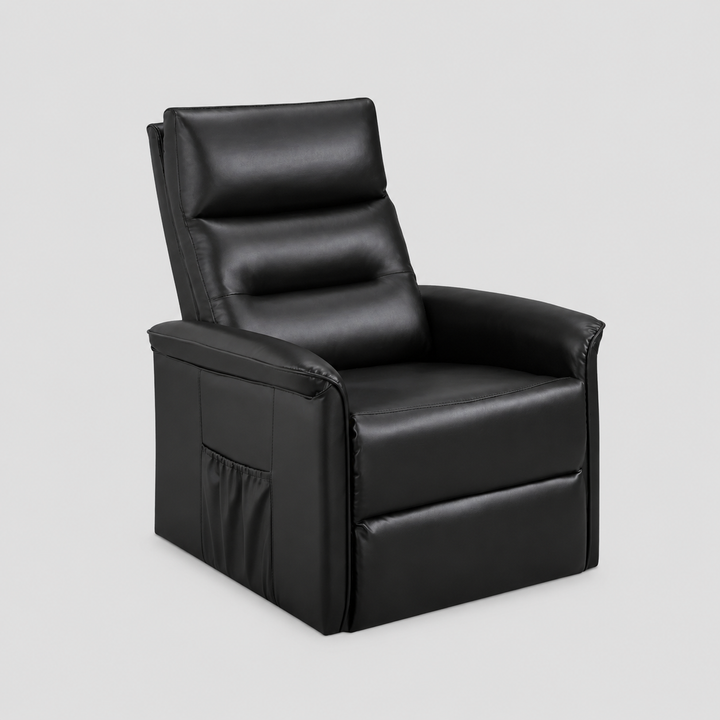 Elysia Recliner Lift Chair | Power Reclining Fabric Chair with Lift Function – Dazzling Black