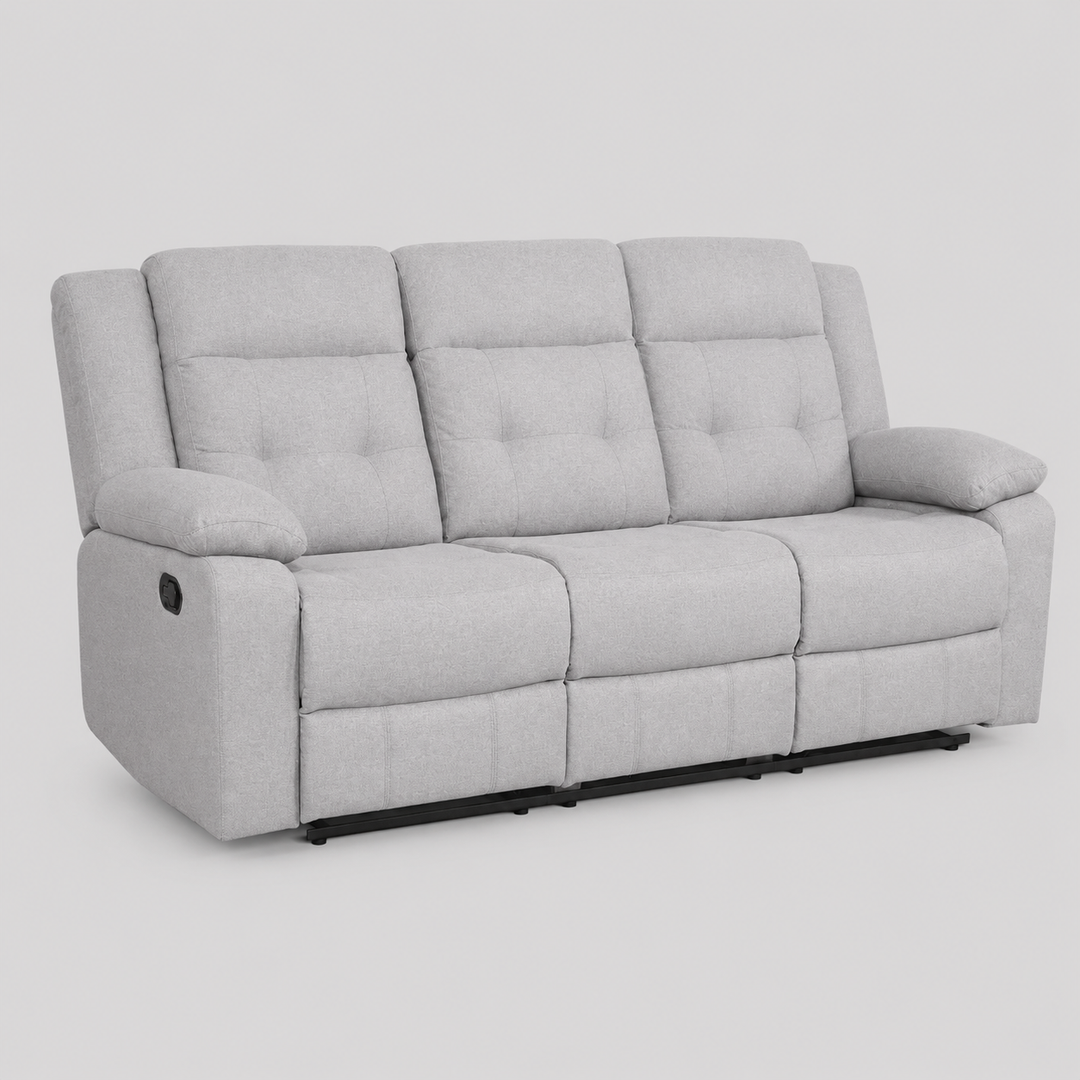 Ivano Recliner Sofa – Smart Comfort with Grey Elegance