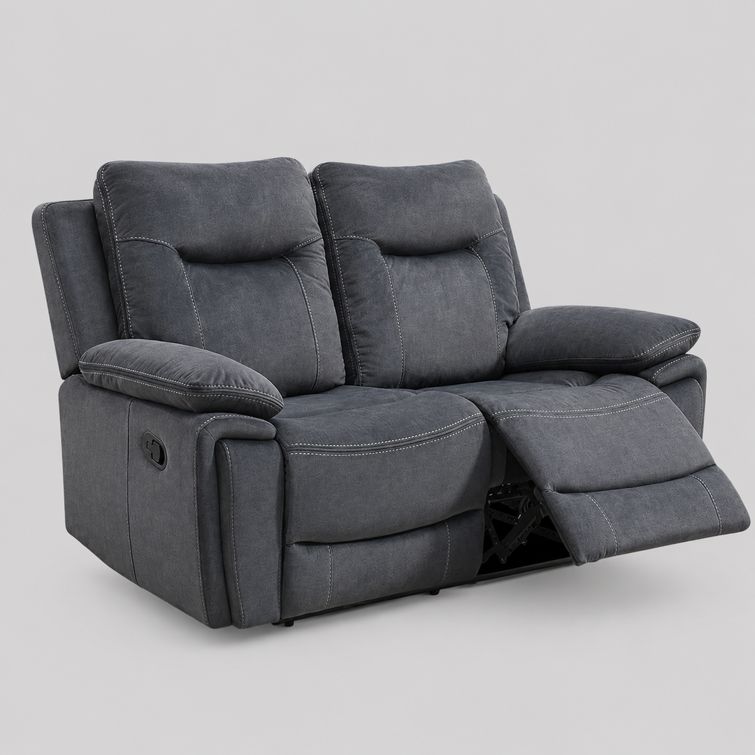 Gravon Recliner Loveseat – Grey Elegance with Everyday Comfort