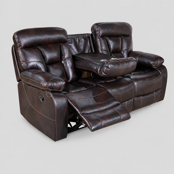 Lazaro Recliner Sofa – Dark Brown Luxury with Everyday Comfort