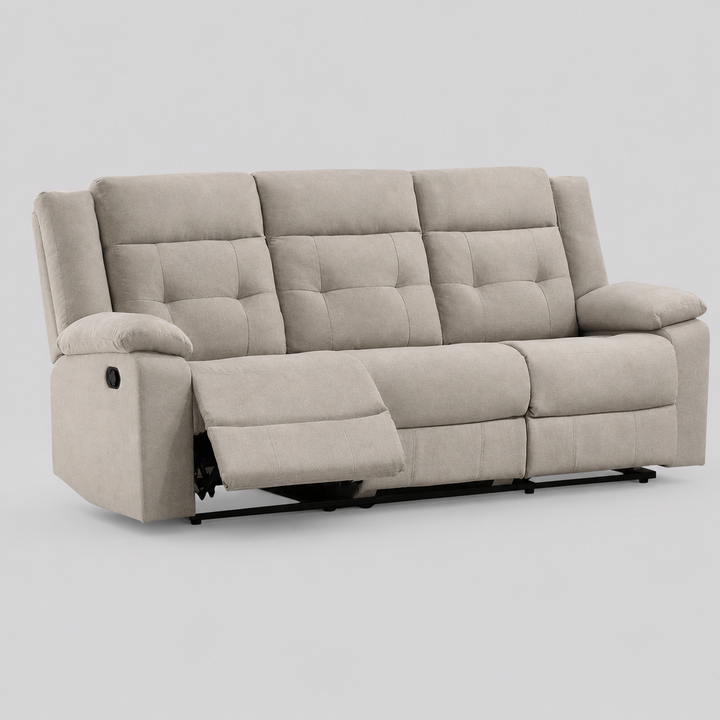 Norico Recliner Sofa – Light Grey Elegance with Everyday Comfort