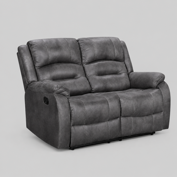 Quaro Recliner Loveseat – Modern Grey Comfort with Timeless Appeal