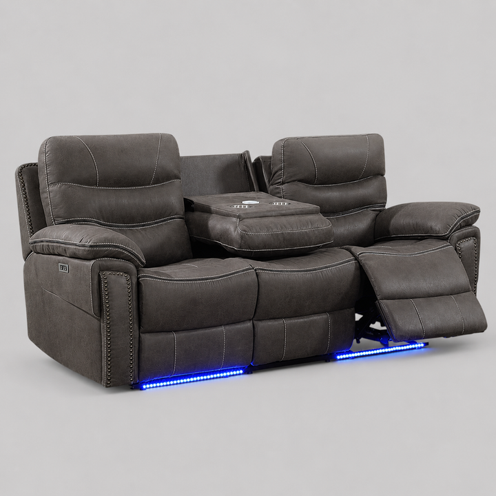Sorex Voltair Recliner Loveseat – Dark Grey, Luxe Comfort & Smart Features