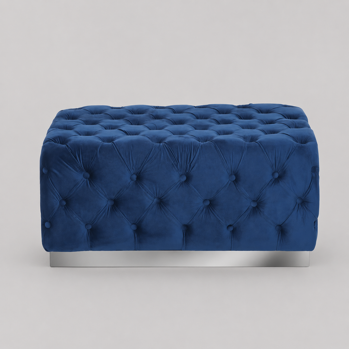 Dwell Fabric Upholstered Ottoman - Beige | Modern, Sleek, Durable & Comfortable