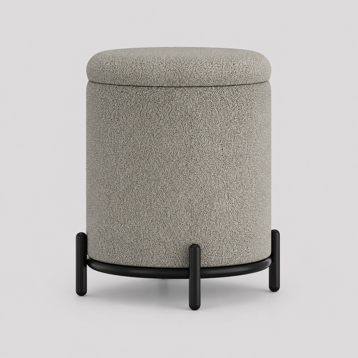 Tyler Fabric Upholstered Accent Ottoman - Warm Grey | Modern, Durable & Storage Solution