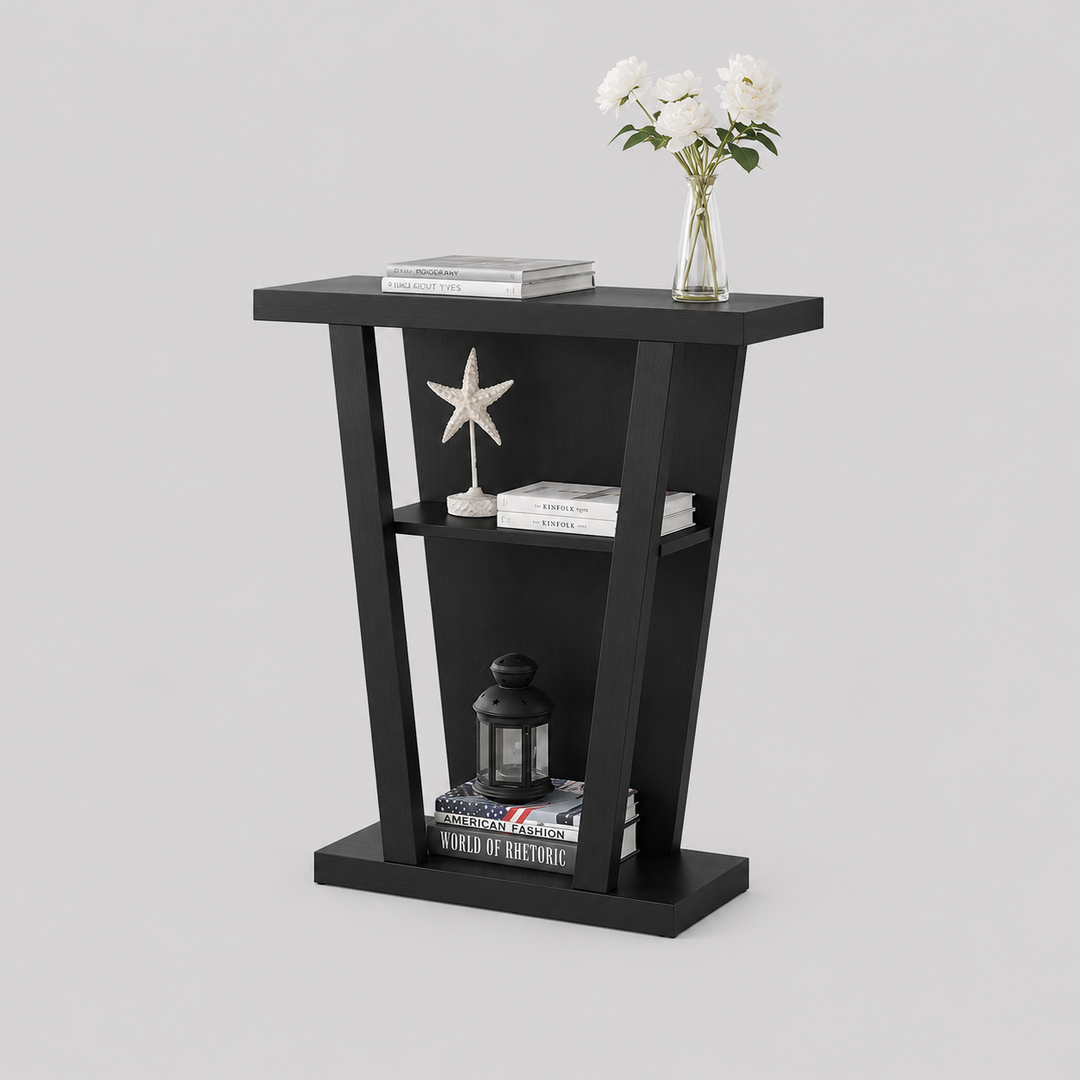Orvianzo Console Table – Espresso Finish Modern Entryway Console Table