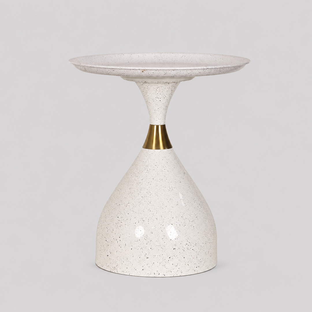 Apolo Stylish Sim Profile Accent Table In White Finish