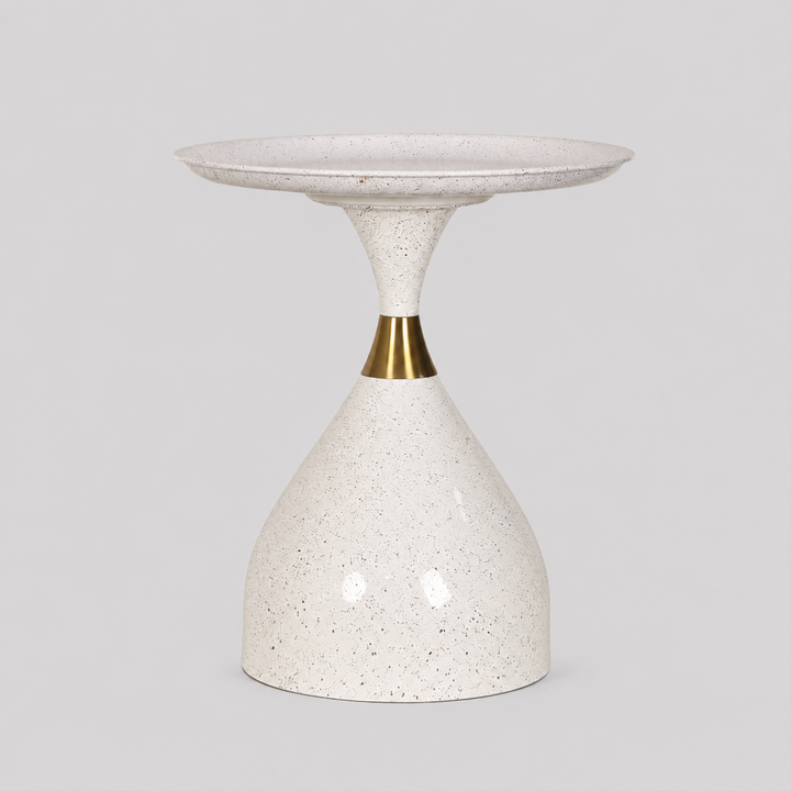 Apolo Stylish Sim Profile Accent Table In White Finish