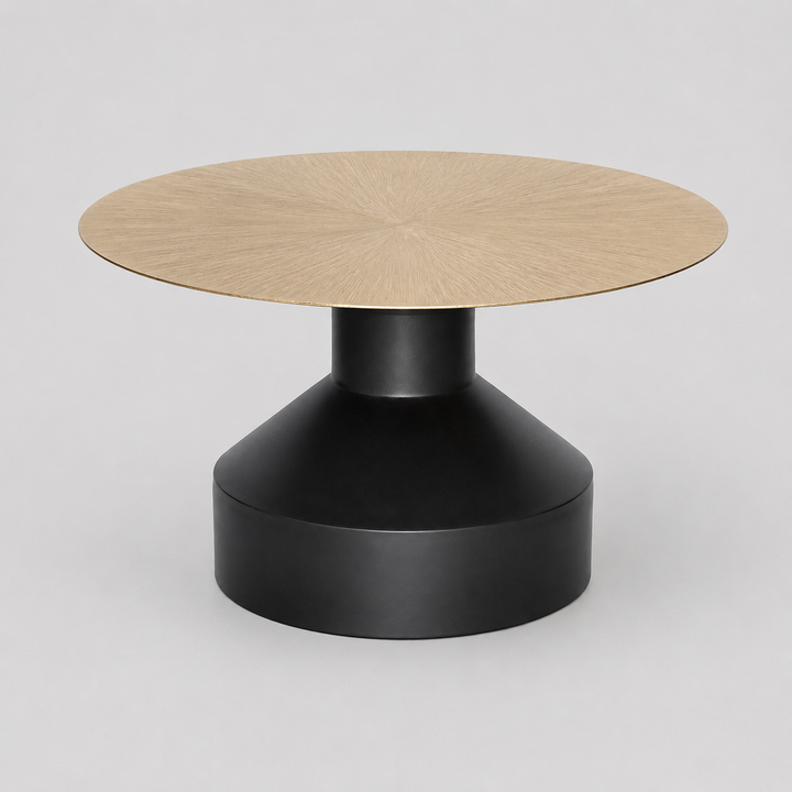 Luxora Luxury Iron Coffee Table with Black & Gold Finish, Timeless Design for Modern Elegant Living Spaces