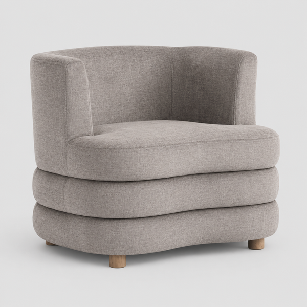 Opus Accent Chair in Fabric Upholstery - Taupe | Timeless, Stylish, Comfy & Built to Last