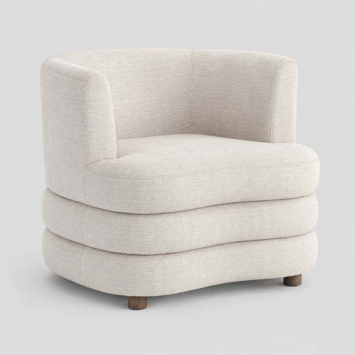 Opus Accent Chair in Fabric Upholstery - Beige | Timeless, Stylish, Comfy & Built to Last