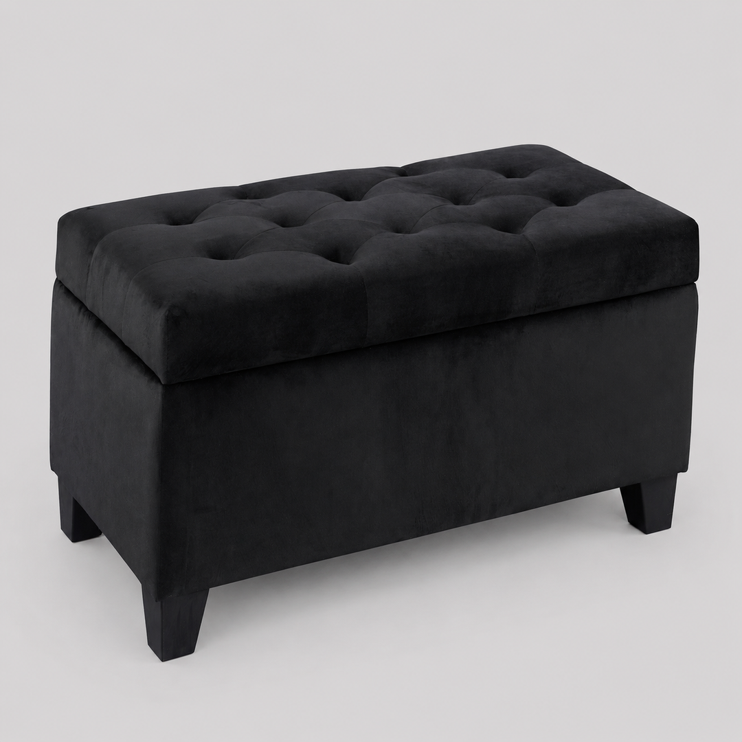 Vossari Upholstered Tufted Storage Ottoman with Hidden Compartment