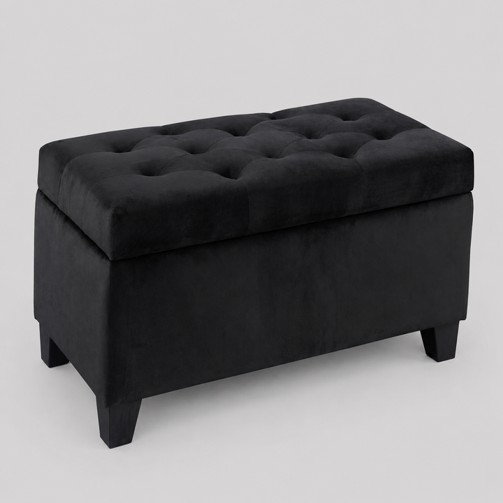 Vossari Upholstered Tufted Storage Ottoman with Hidden Compartment