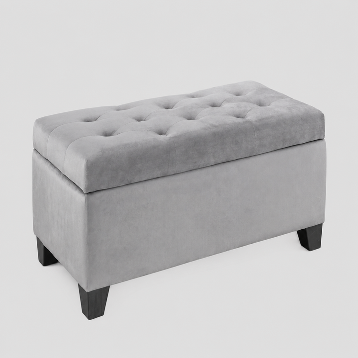 Vossari Upholstered Tufted Storage Ottoman with Hidden Storage Compartment