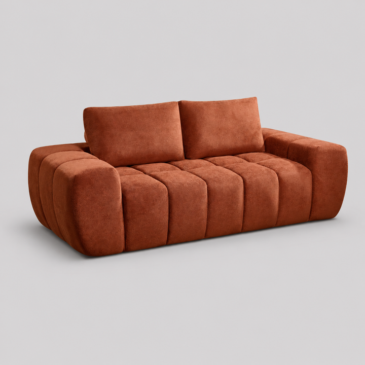 Valdoro Taupe Modern Fabric Sofa with Pocket Coil Support & Deep Cushioned Seating