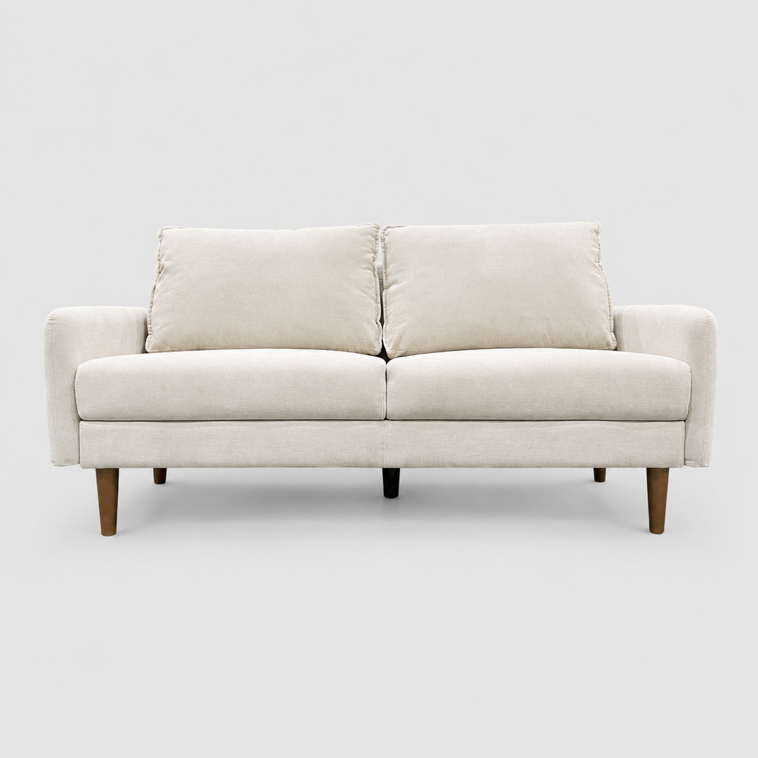 Banton 3-Seater Stationary Sofa In Fabric Upholstery - Beige