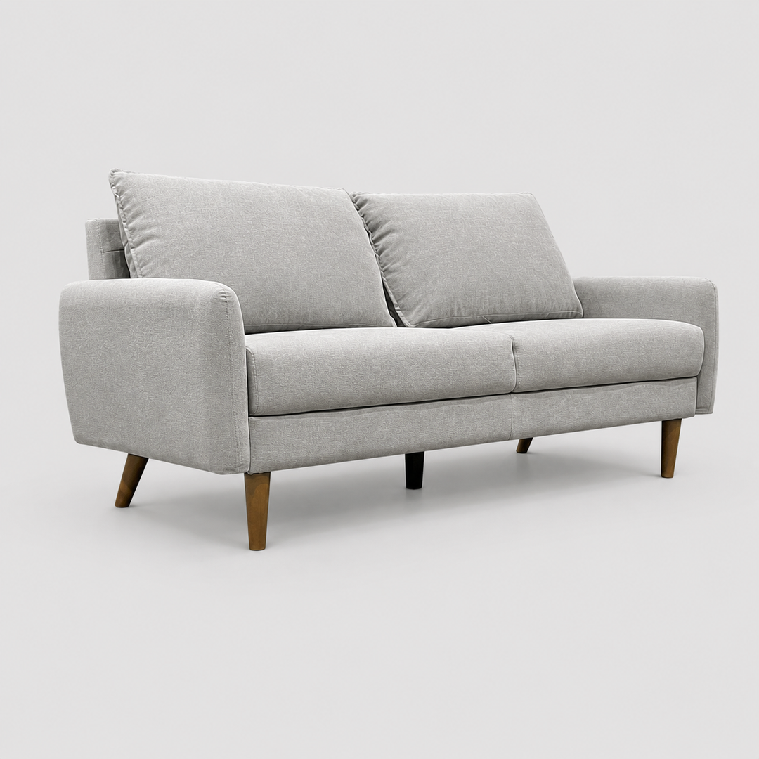 Banton 3-Seater Stationary Sofa In Fabric Upholstery - Dark Grey