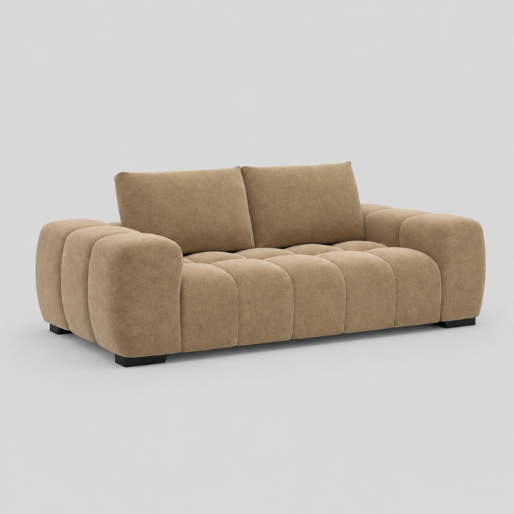 Corvenza Modern Upholstered Sofa with Pocket Spring Cushions, High-Resilience Foam And Solid Wood Base