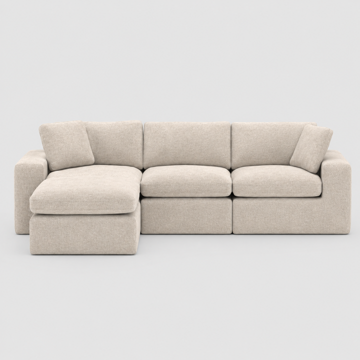 Sovereign Sectional Sofa – Modern Luxury L Shape Design with Floating Ottoman and High Density Comfort Seating