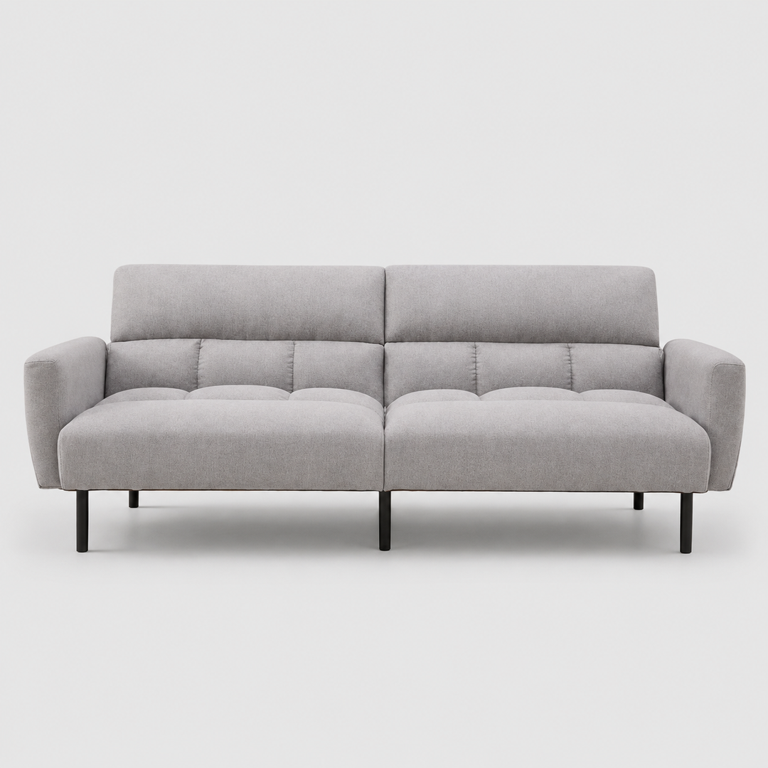Oceanic Fabric Upholstered Sectional Sofa Bed - Grey | Sleek, Comfortable & Long-Lasting