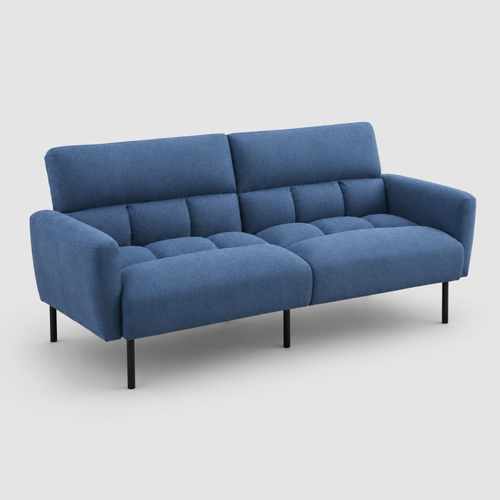 Ariston Fabric Upholstered Sofa Bed - Blue | Timeless, Durable & Comfortable