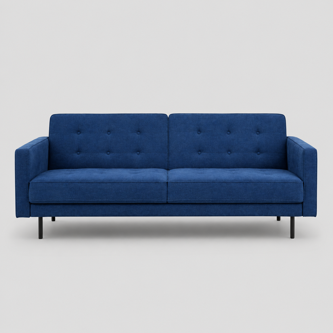 Zenith Fabric Upholstered Sofa Bed - Blue | Simplistic, Stylish, Durable & Comfortable