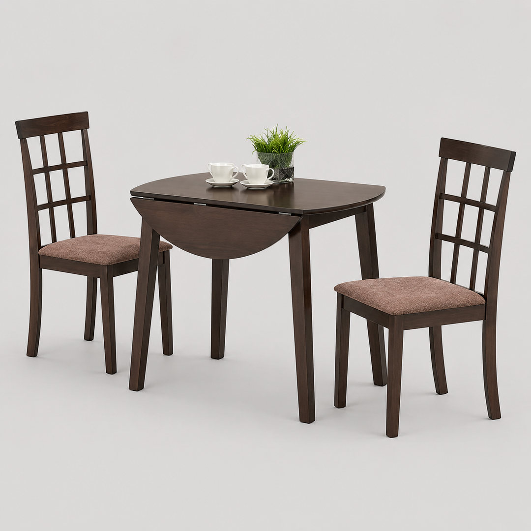 Arvessa 3-Piece Dinette Set – 36" Round Dining Table with 2 Matching Chairs