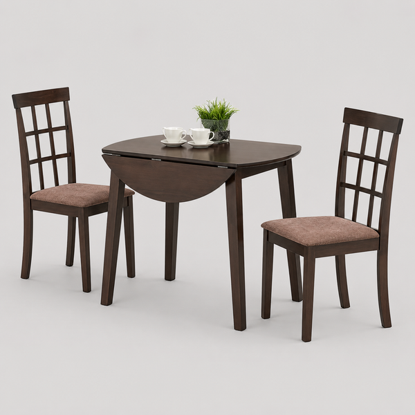 Arvessa 3-Piece Dinette Set – 36" Round Dining Table with 2 Matching Chairs
