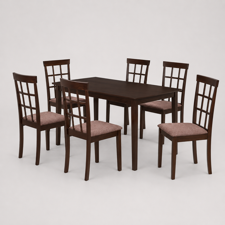 Noventra 5-Piece Dinette Set – Adjustable Espresso Table with Butterfly Leaf & PU Cushion Chairs