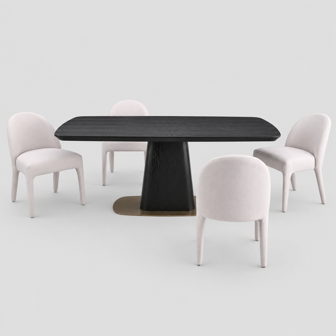 Elaris Contemporary Dining Set – Bold Modern 5-Piece Dining Table Set