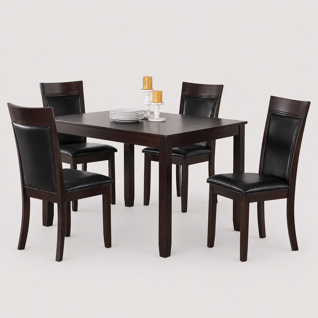 Auriel Wooden Dining Table - Espresso | Simplistic, Durable & Affordable