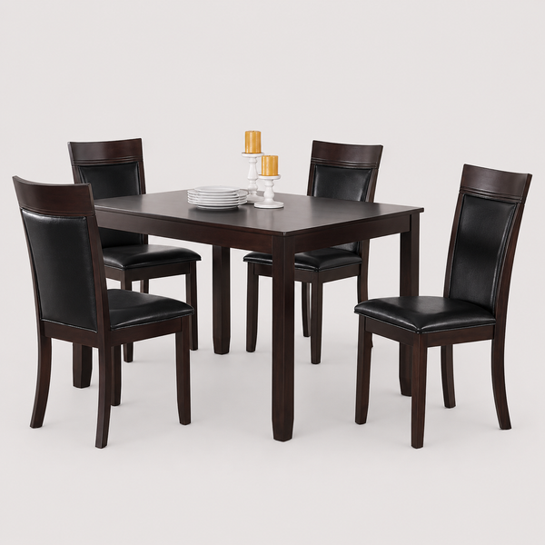 Auriel Wooden Dining Table - Espresso | Simplistic, Durable & Affordable