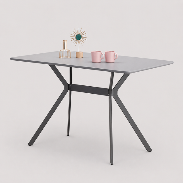 Altair Metallic Dining Table - Grey | Timeless, Durable, Affordable & Scratch Resistant