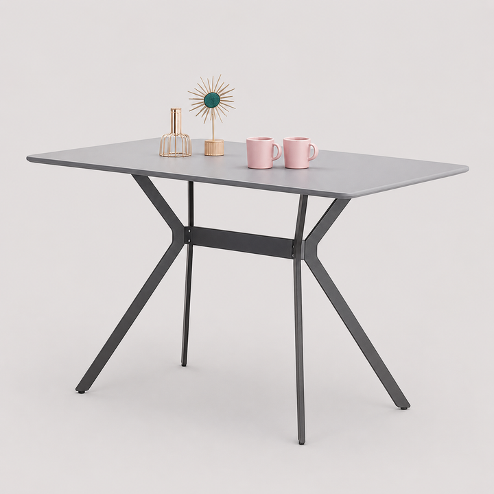 Altair Metallic Dining Table - Grey | Timeless, Durable, Affordable & Scratch Resistant