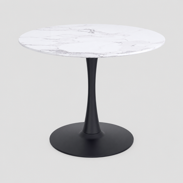 Velora Dining Table - Faux Marble/ Black | Stylish, Modern & Built to Last