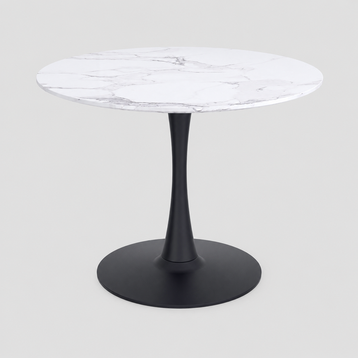 Velora Dining Table - Faux Marble/ Black | Stylish, Modern & Built to Last