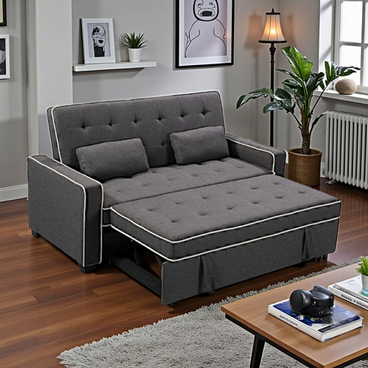 Blaze Fabric Upholstered Sofa Bed - Grey | Simplistic, Stylish, Durable & Comfortable