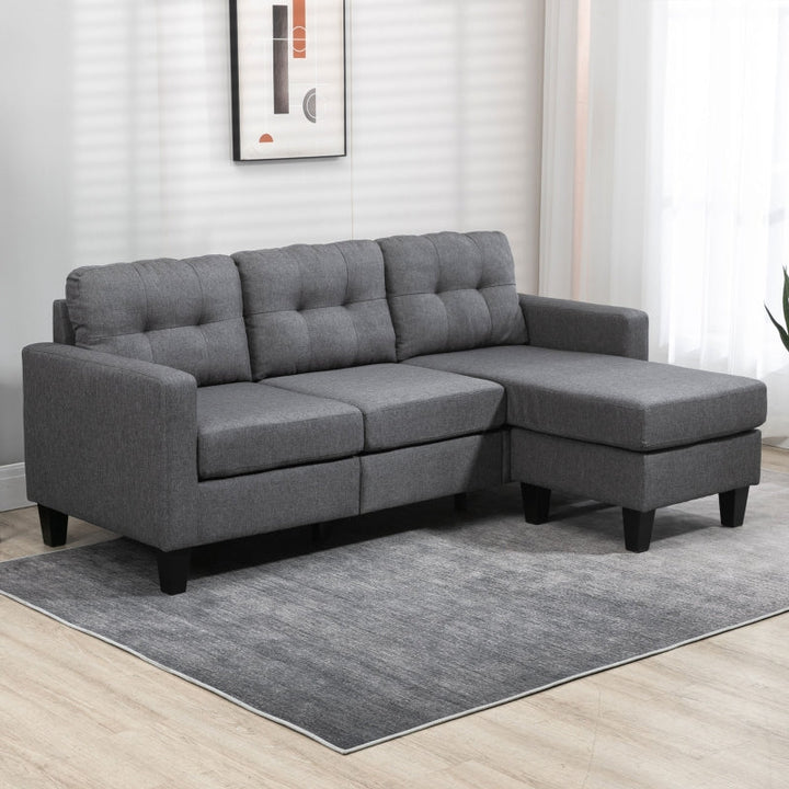 Oasis Fabric Upholstered Sectional Sofa With Reversible Chaise - Grey | Modern, Comfortable & Built to Last