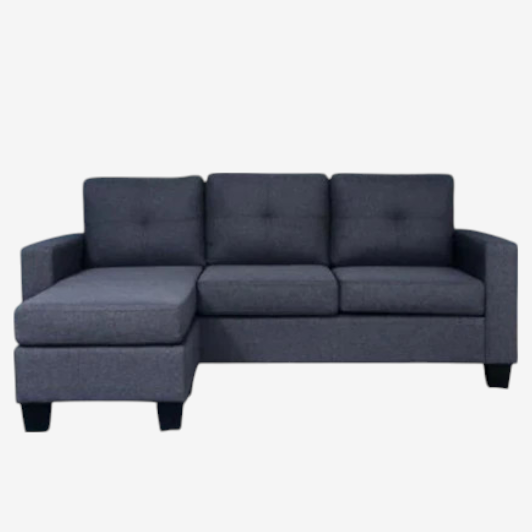 Luxora Sectional Sofa in Fabric Upholstery With Reversible Chaise - Grey | Modern, Comfortable & Built to Last