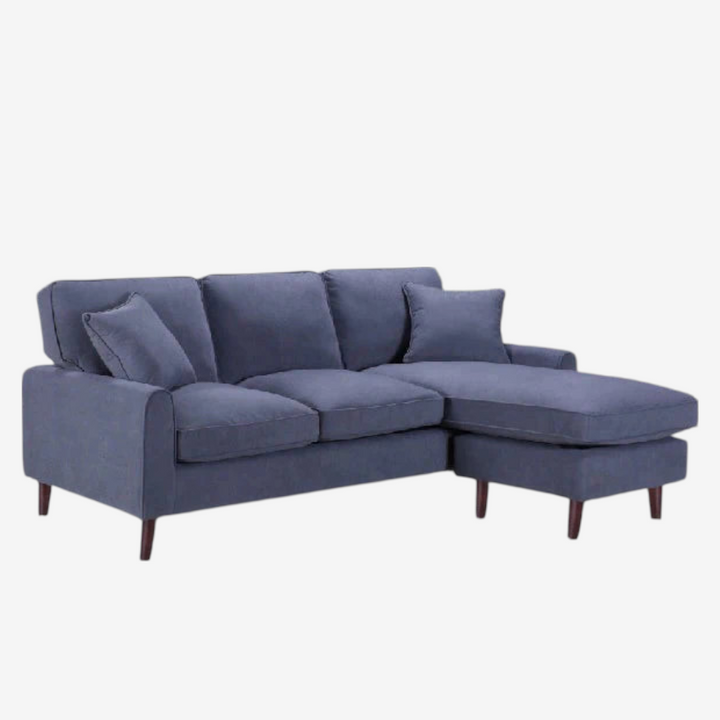 Breeze Sectional Sofa in Fabric Upholstery With Reversible Chaise - Grey | Timeless Design with Modern Comfort