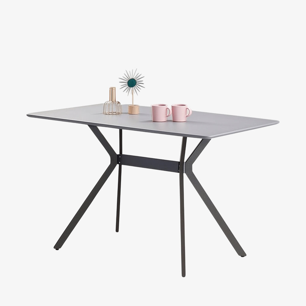 Altair Metallic Dining Table - Grey | Timeless, Durable, Affordable & Scratch Resistant