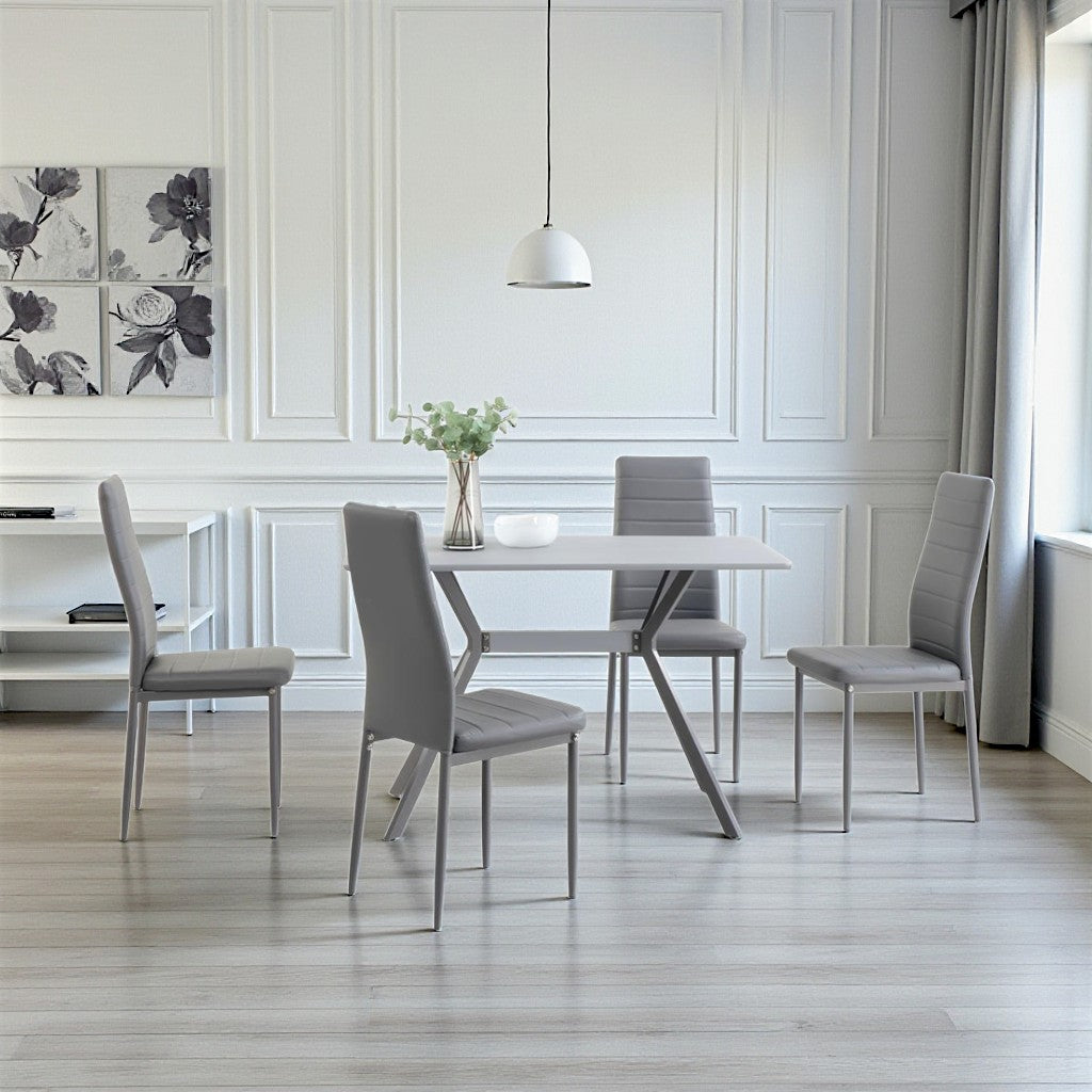 Altair Metallic Dining Table - Grey | Timeless, Durable, Affordable & Scratch Resistant