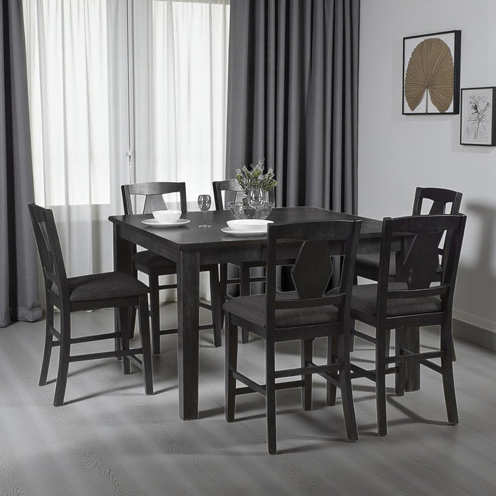 Bloom Wooden Dining Table - Dark Grey | Sleek, Stylish, Durable & Extendable